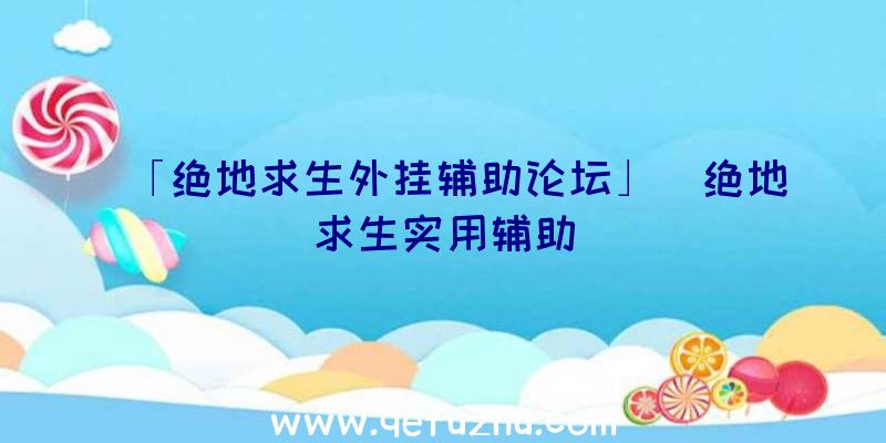 「绝地求生外挂辅助论坛」|绝地求生实用辅助